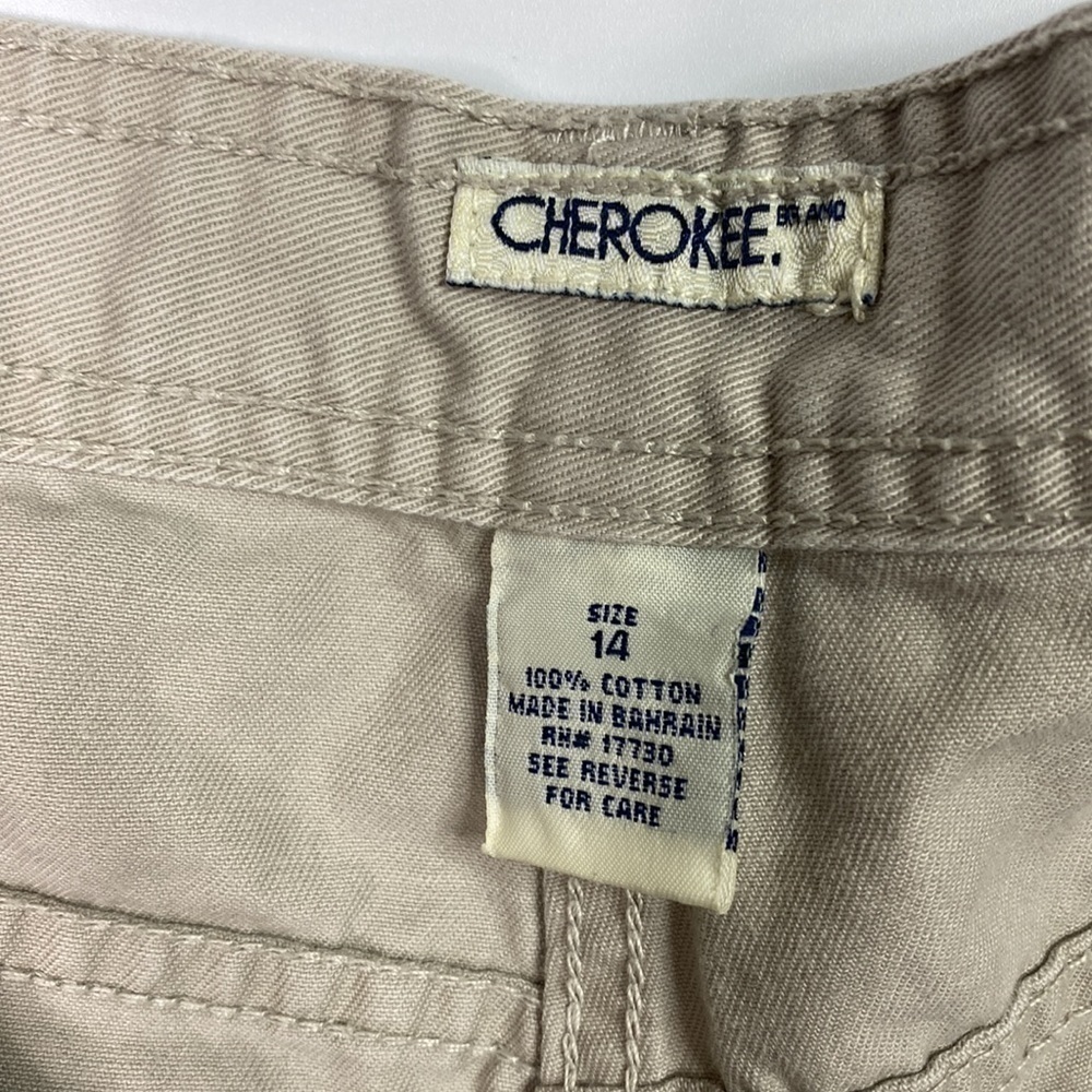 Vintage Cherokee Khaki Carpenter Shorts Size 14 - Picture 6 of 7